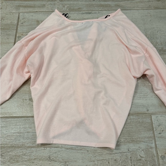 Light Pink Knotted Long Sleeve Shirt - Picture 4 of 4